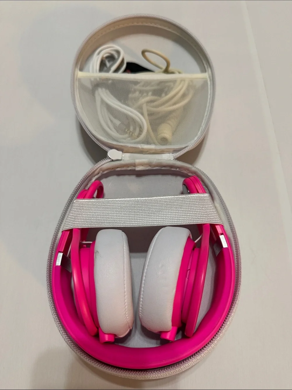 Beats by Dr. Dre MIXR Neon Pink Over the Head DJ Headphones DISCONTINUED Rare
